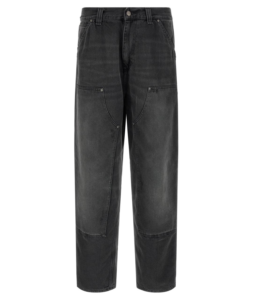 CARHARTT WIP Серые хлопковые прямые джинсы, фото 1