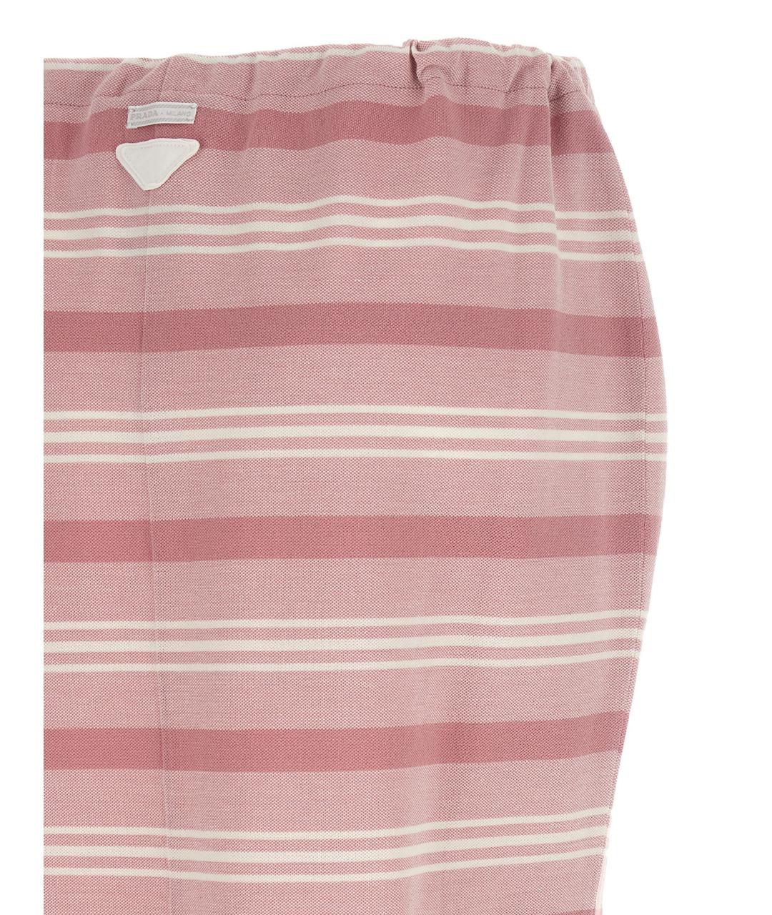 PRADA Розовая хлопковая юбка миди, фото 4
