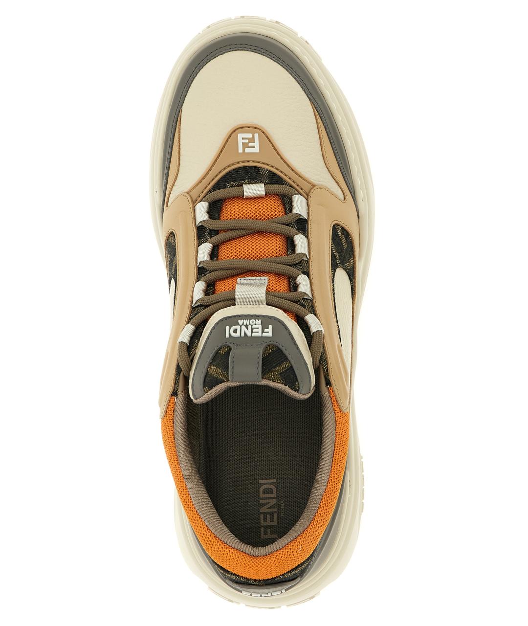 FENDI Мульти кожаные низкие кроссовки / кеды, фото 4