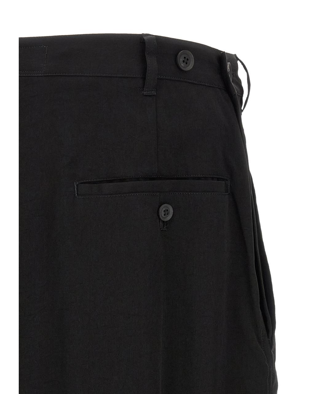 YOHJI YAMAMOTO Черные полиамидовые повседневные брюки, фото 4
