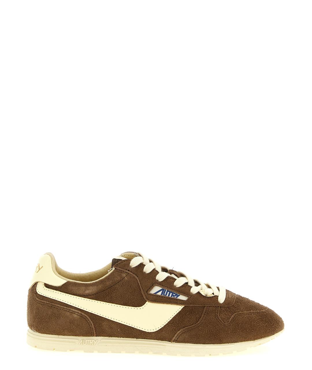 AUTRY Коричневые замшевые низкие кроссовки / кеды, фото 1
