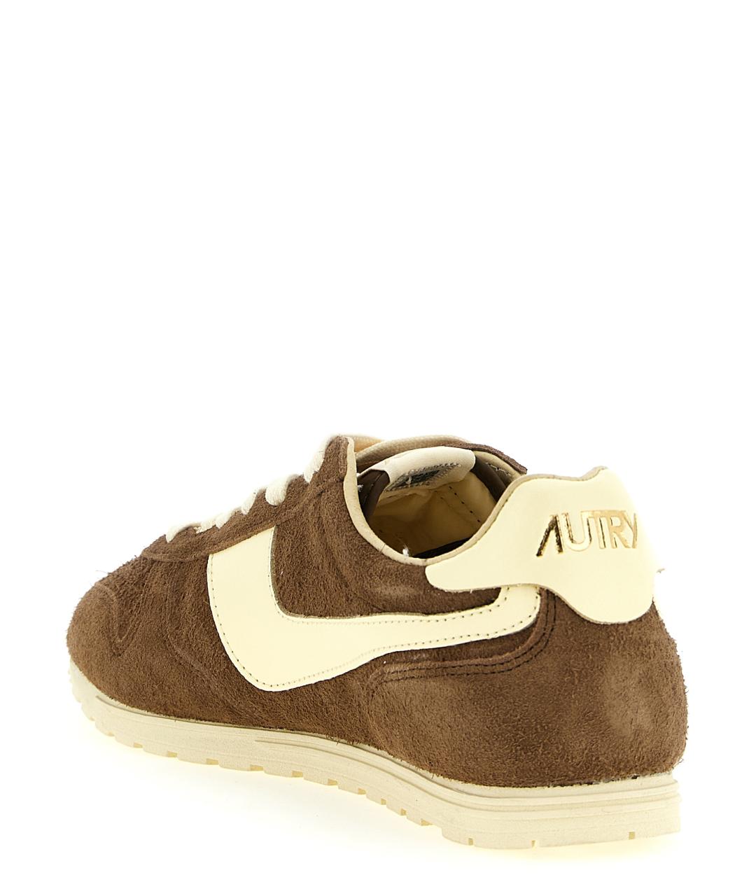 AUTRY Коричневые замшевые низкие кроссовки / кеды, фото 3
