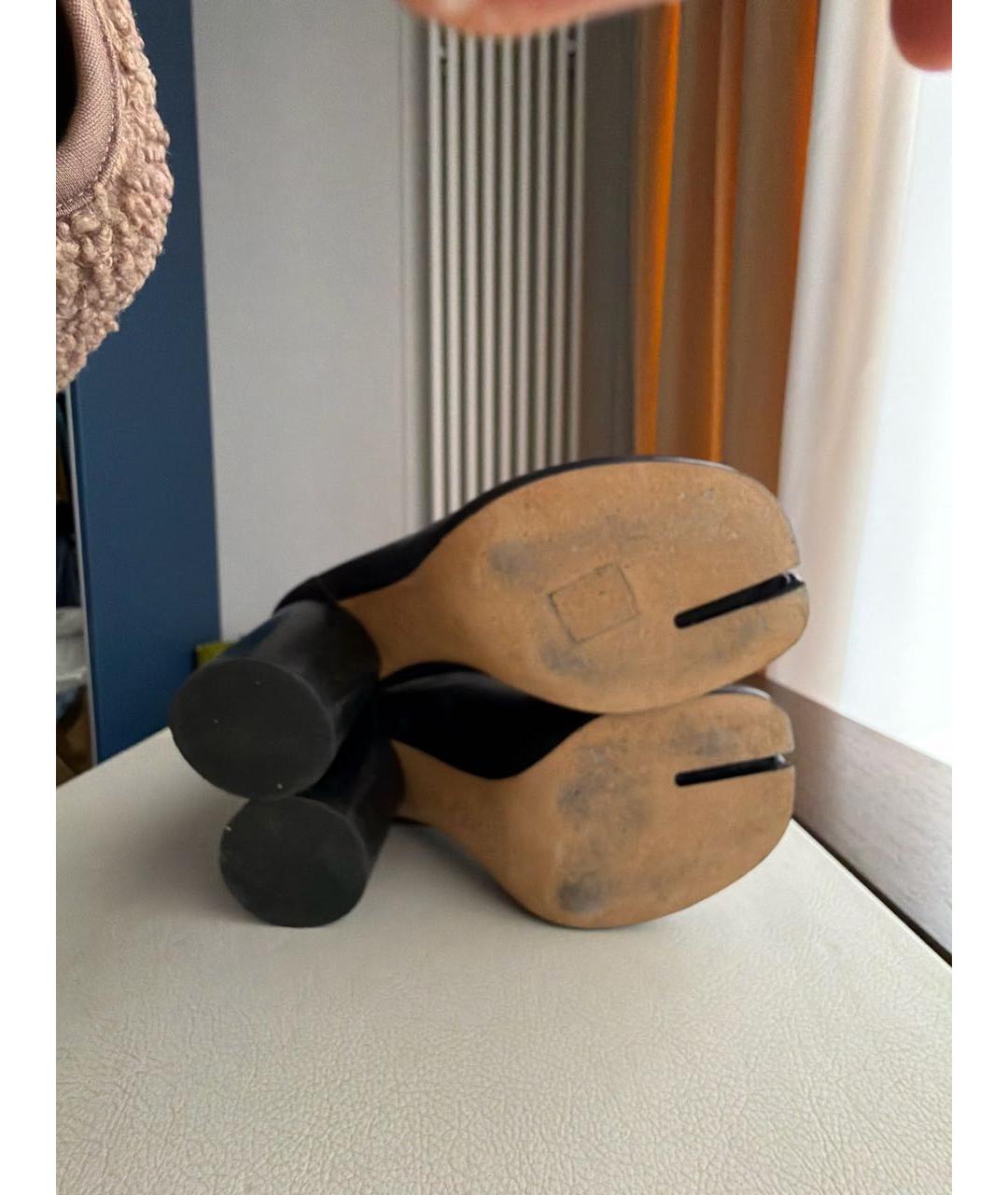 MAISON MARGIELA Черные кожаные ботильоны, фото 5