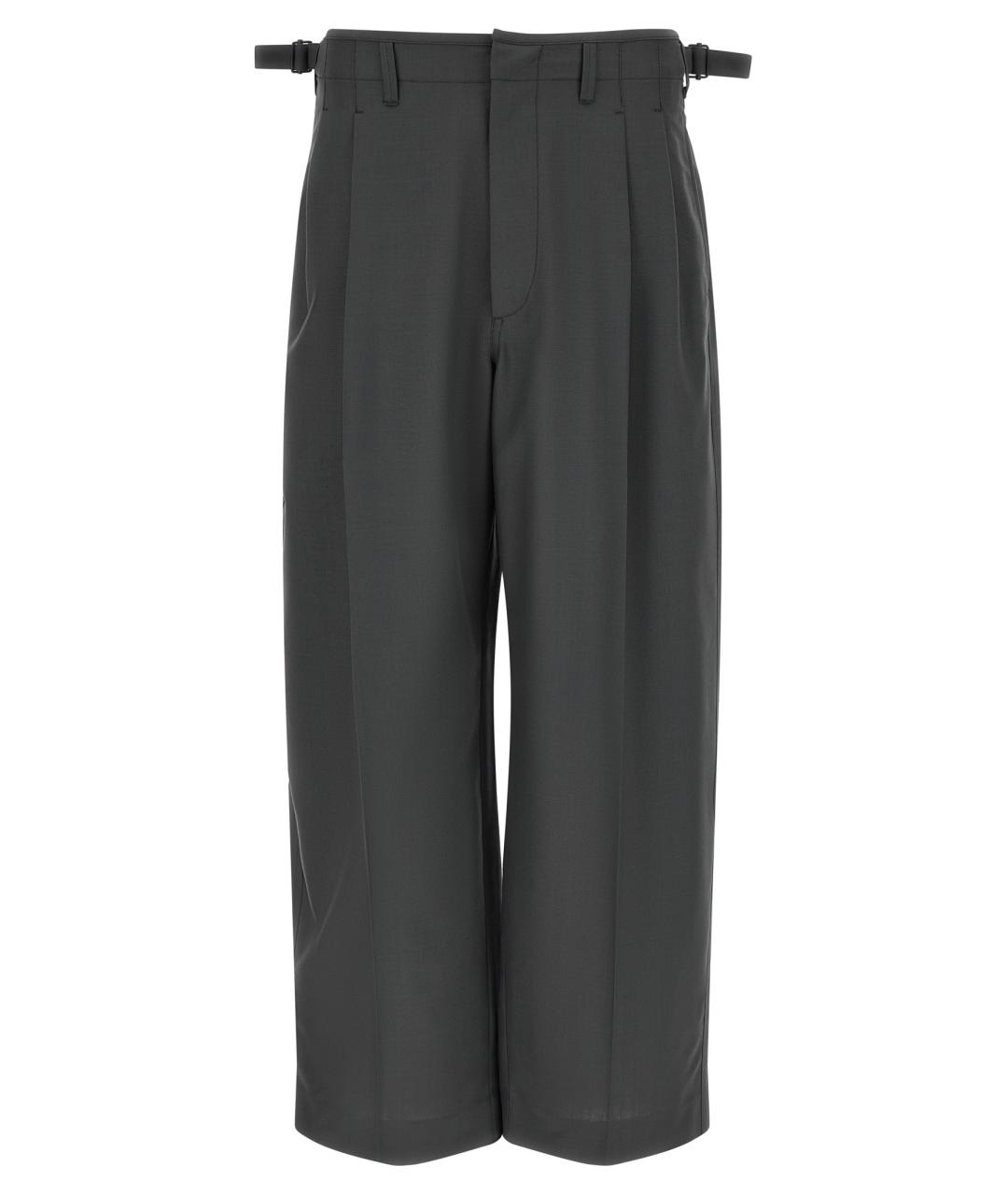 LEMAIRE Серые шерстяные повседневные брюки, фото 1