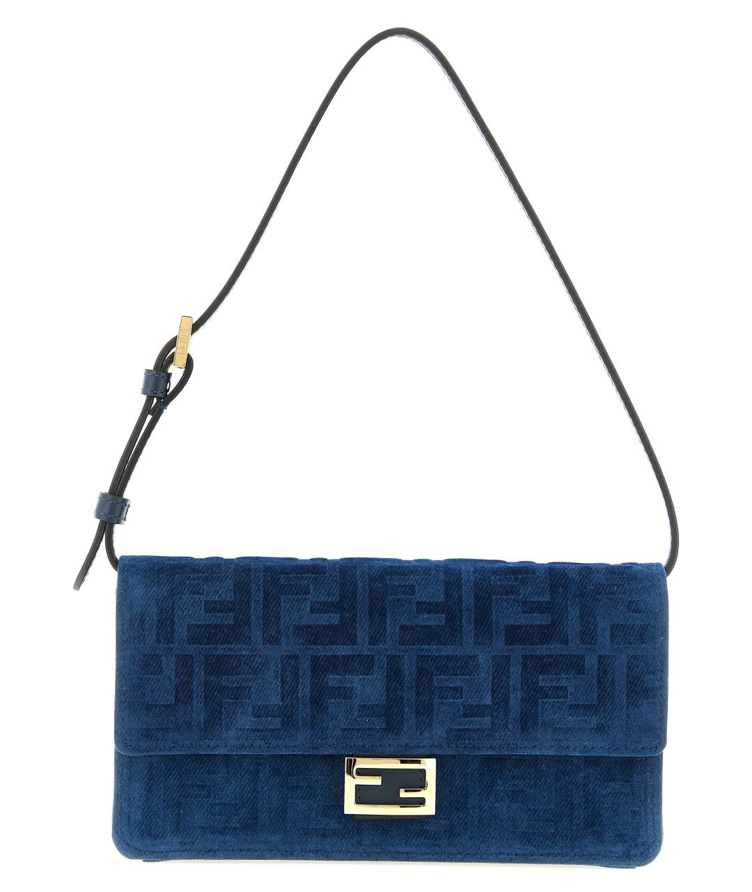 FENDI Синяя деним сумка через плечо, фото 1