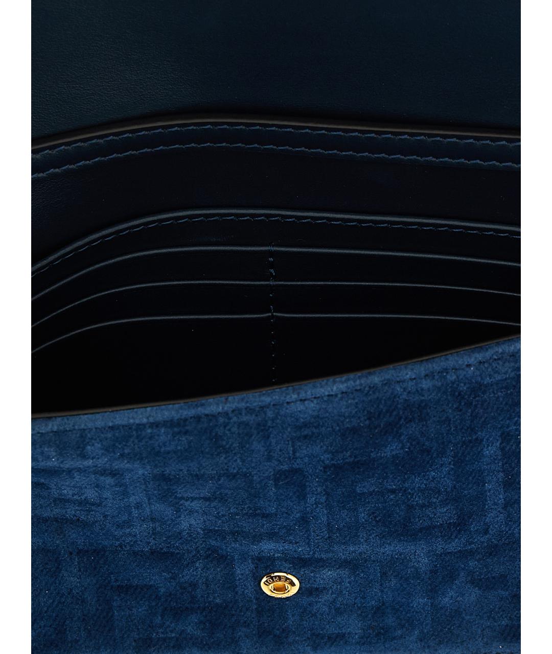 FENDI Синяя деним сумка через плечо, фото 4