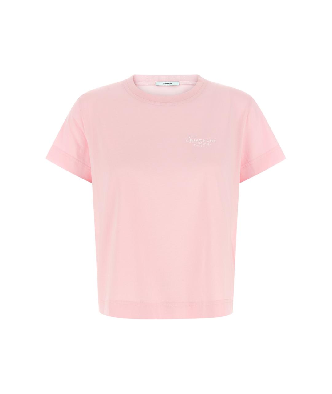 GIVENCHY Розовая хлопковая футболка, фото 1