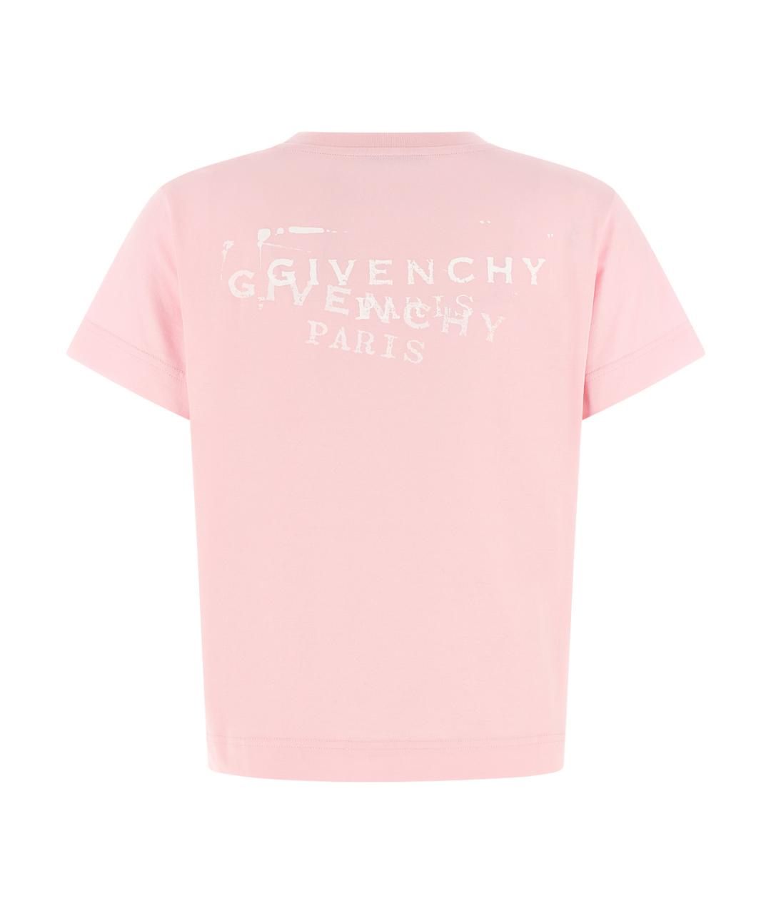 GIVENCHY Розовая хлопковая футболка, фото 2