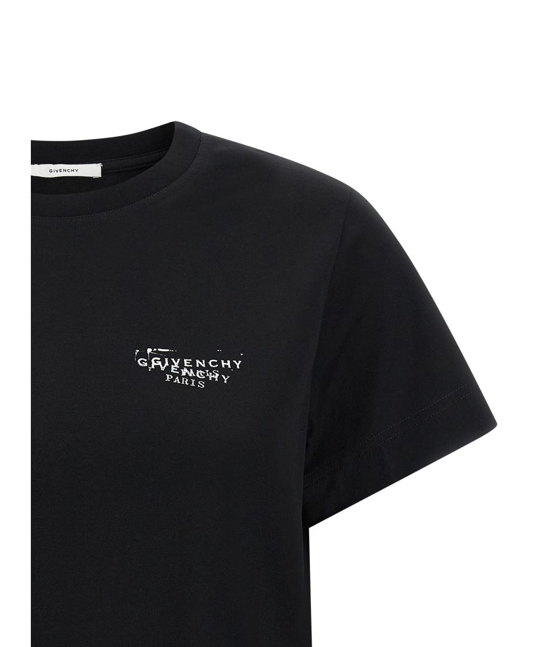 GIVENCHY Черная хлопковая футболка, фото 3