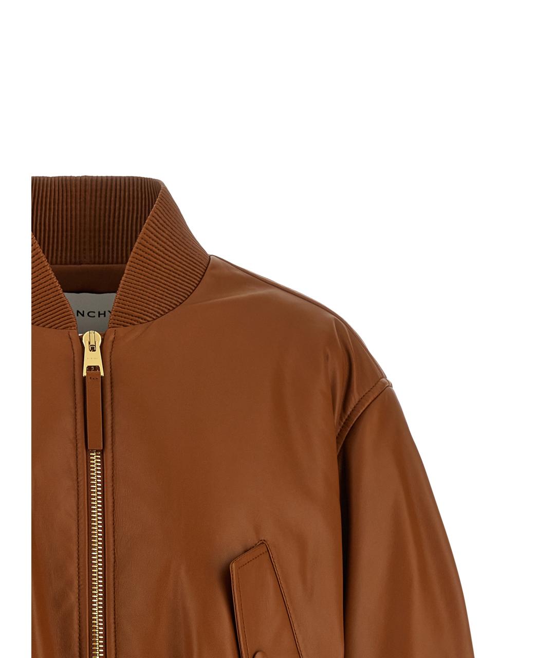 GIVENCHY Коричневая кожаная куртка, фото 3