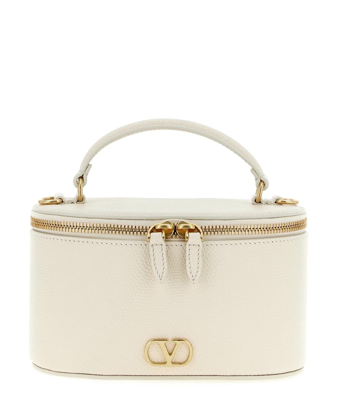 VALENTINO Бежевая кожаная сумка через плечо, фото 1