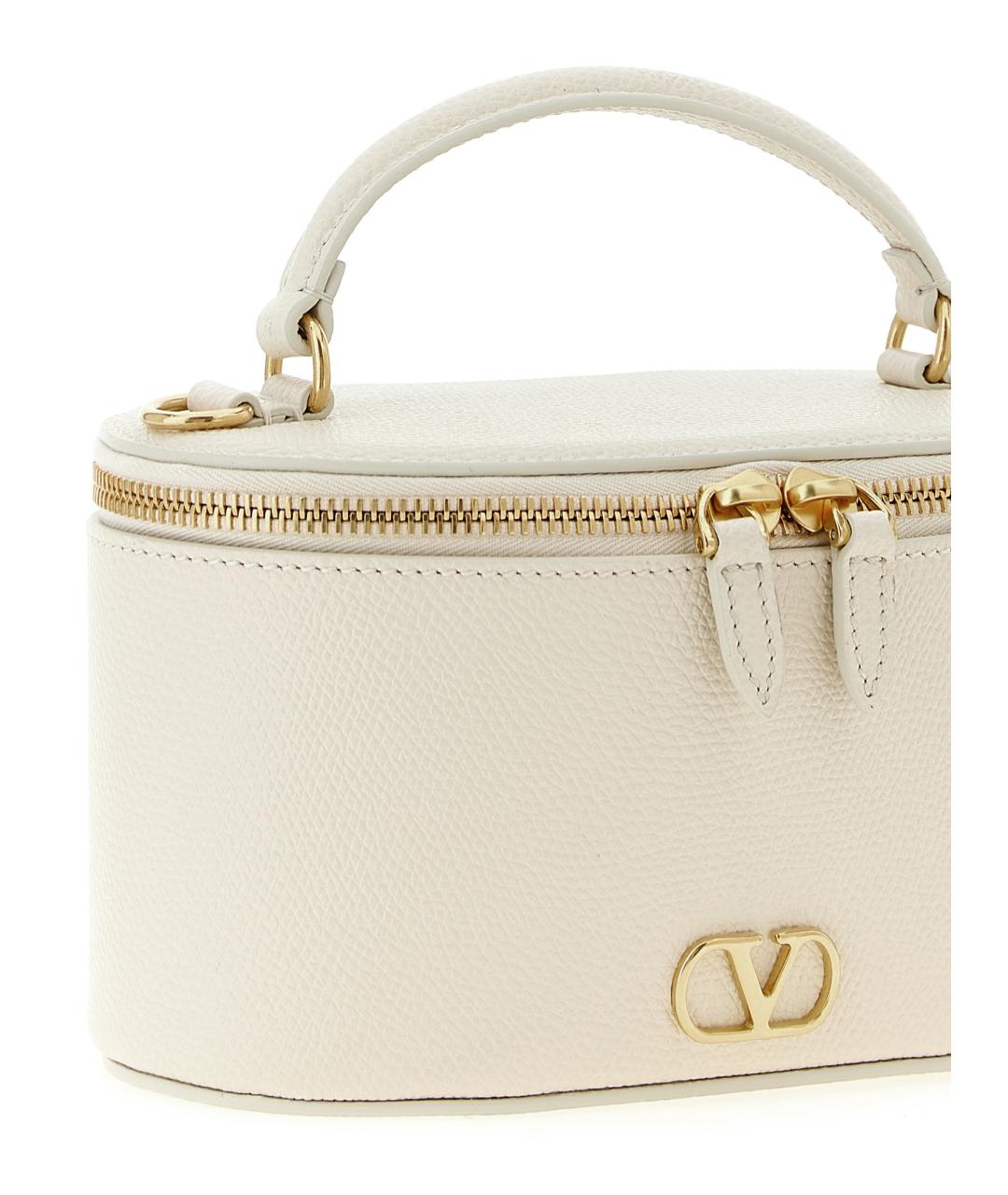 VALENTINO Бежевая кожаная сумка через плечо, фото 3