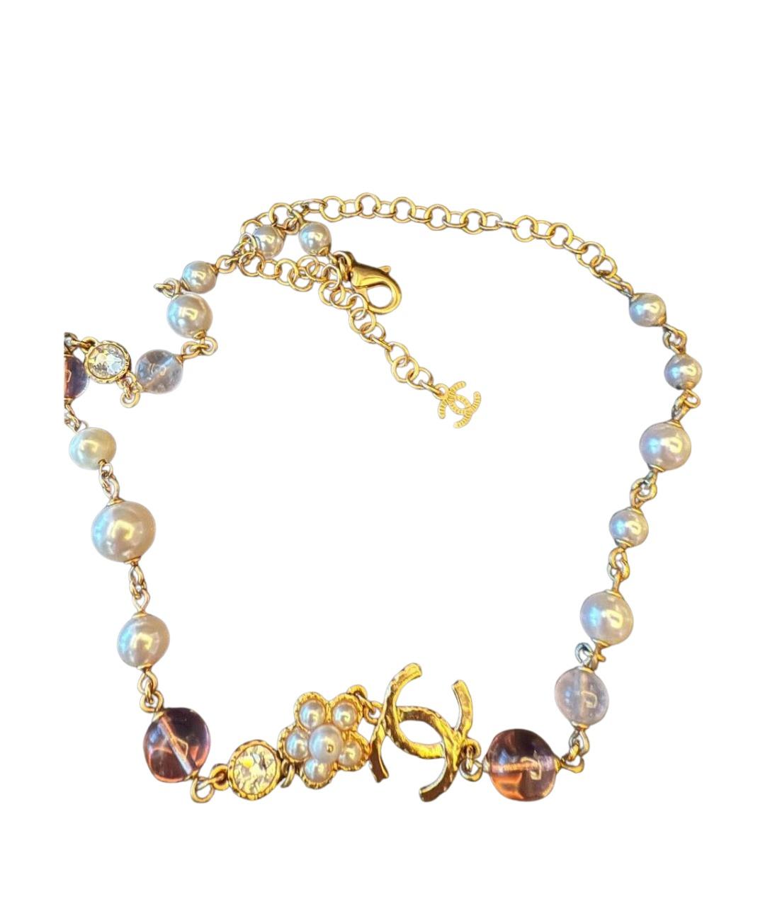 CHANEL Золотое металлическое колье, фото 1