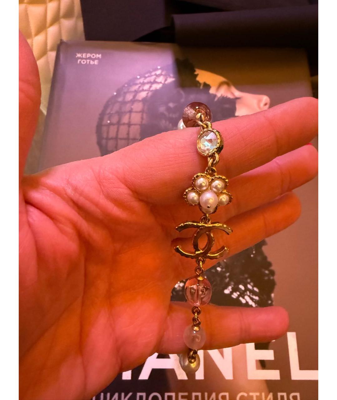 CHANEL Золотое металлическое колье, фото 4