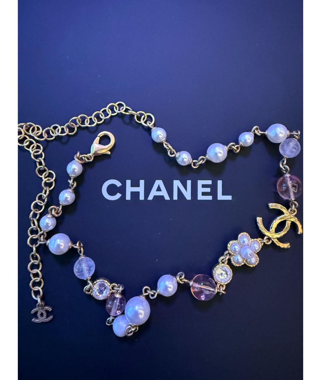 CHANEL Золотое металлическое колье, фото 2