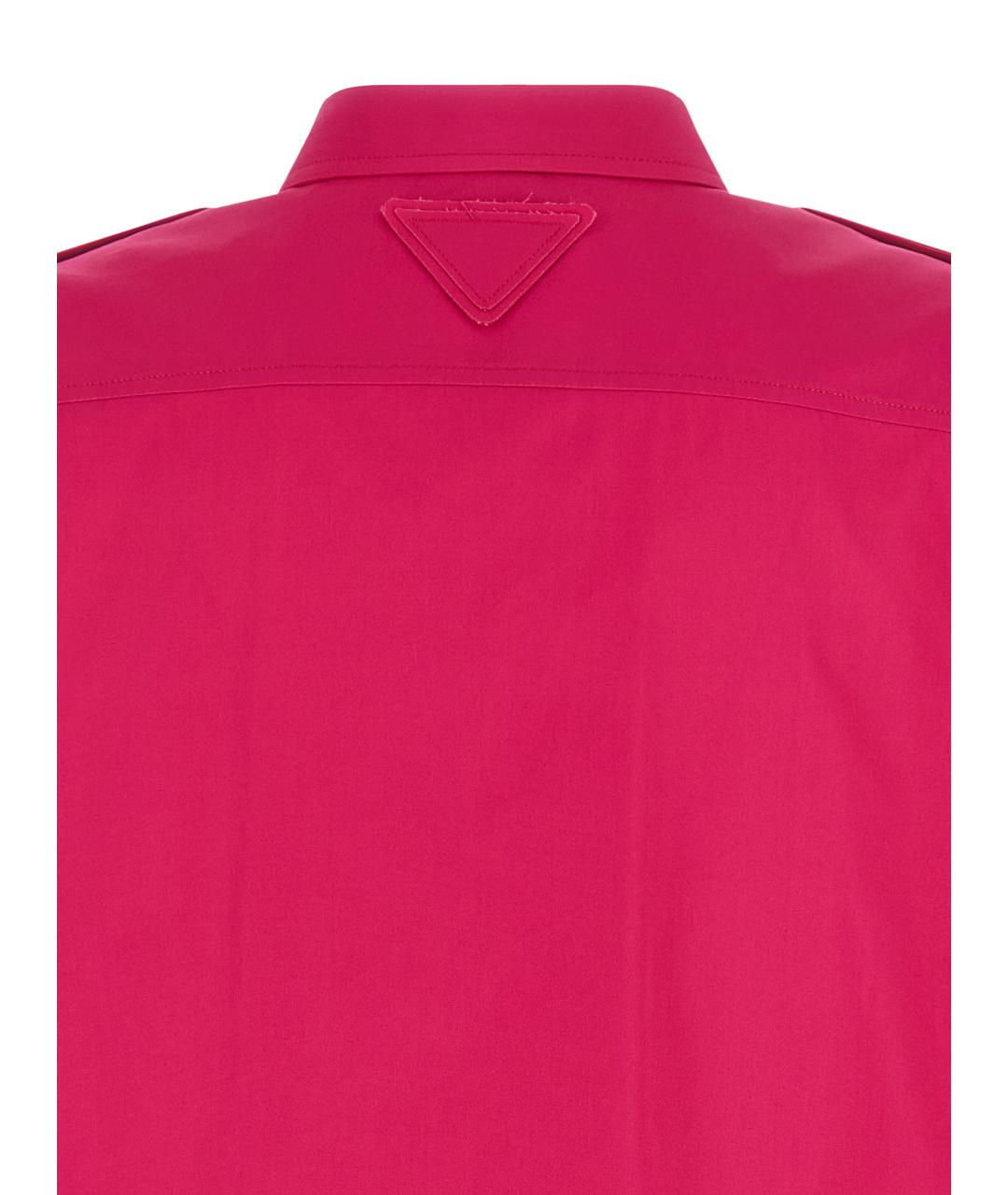 PRADA Фуксия хлопковая рубашка, фото 4