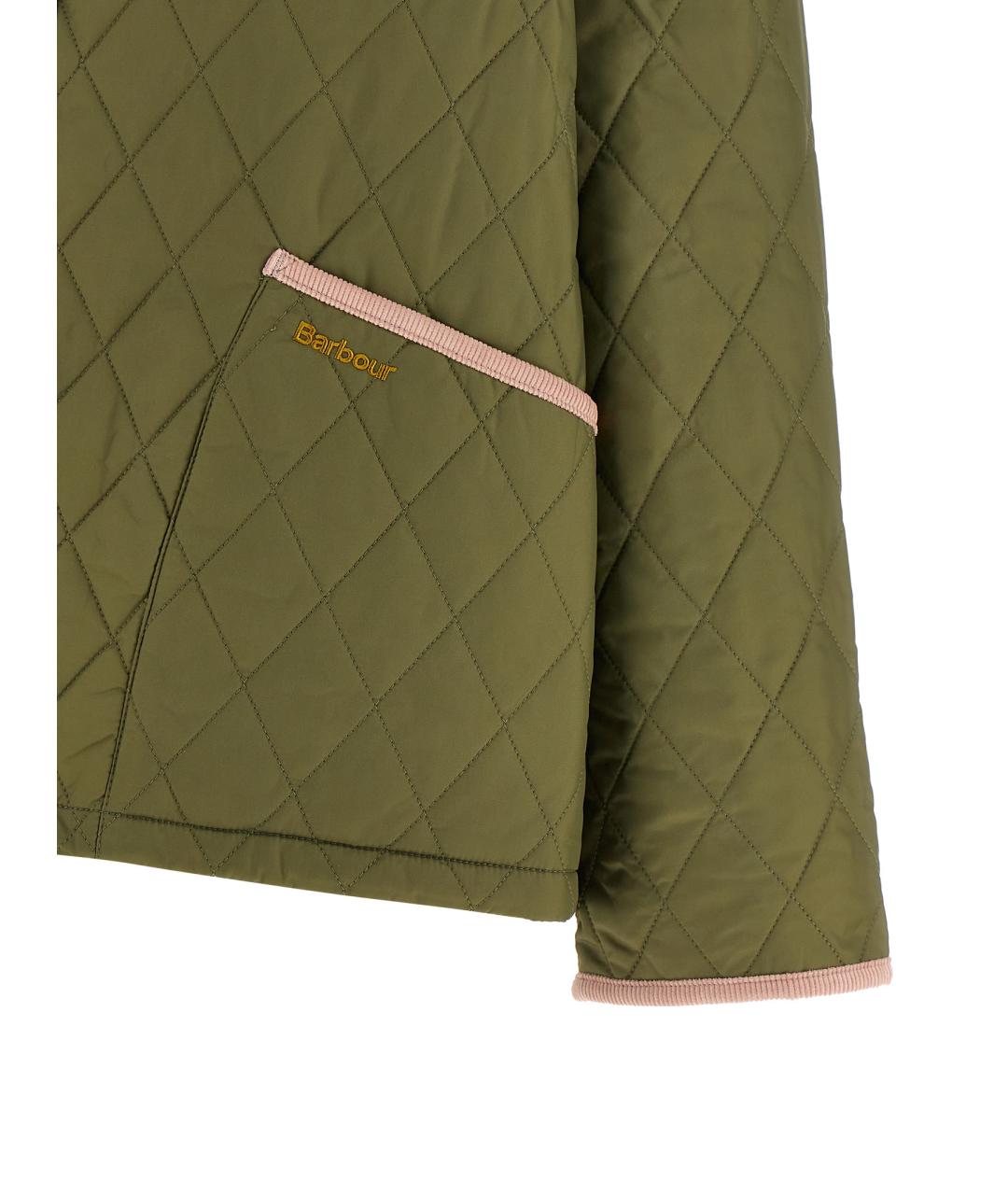 BARBOUR Зеленая полиамидовая куртка, фото 4