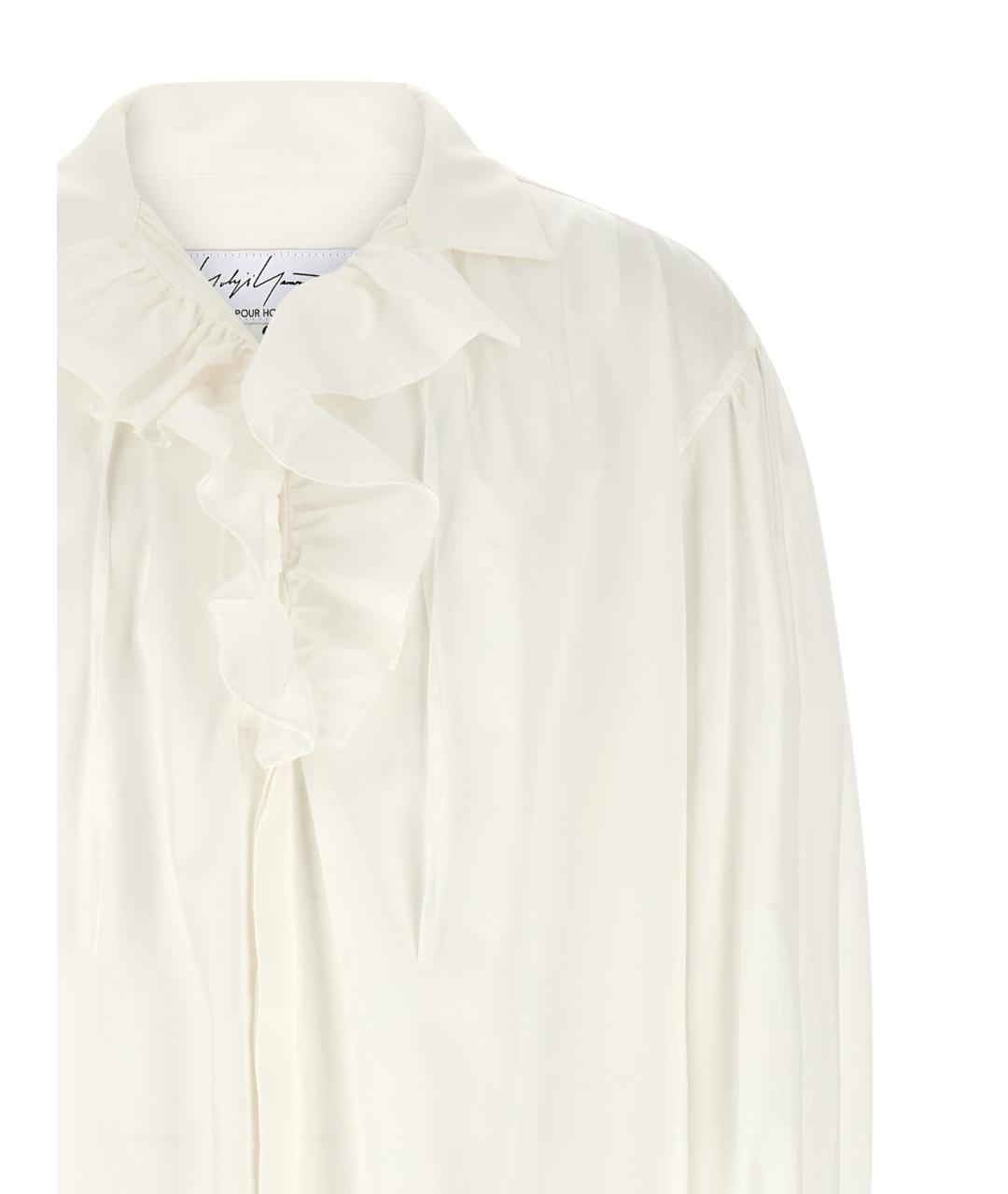 YOHJI YAMAMOTO Белая хлопковая кэжуал рубашка, фото 3