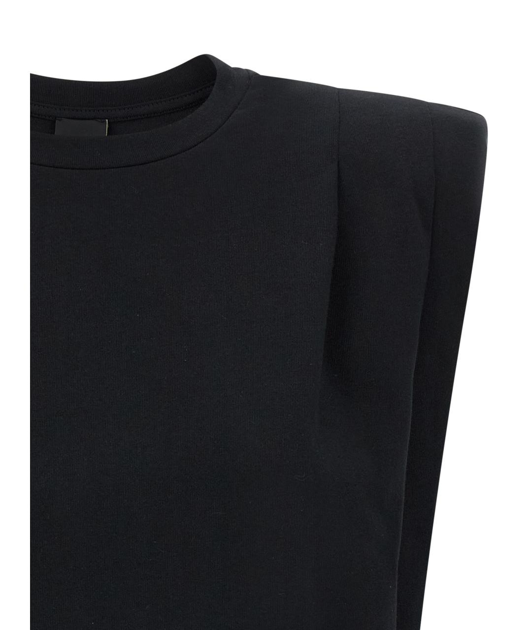 PINKO Черная хлопковая футболка, фото 3