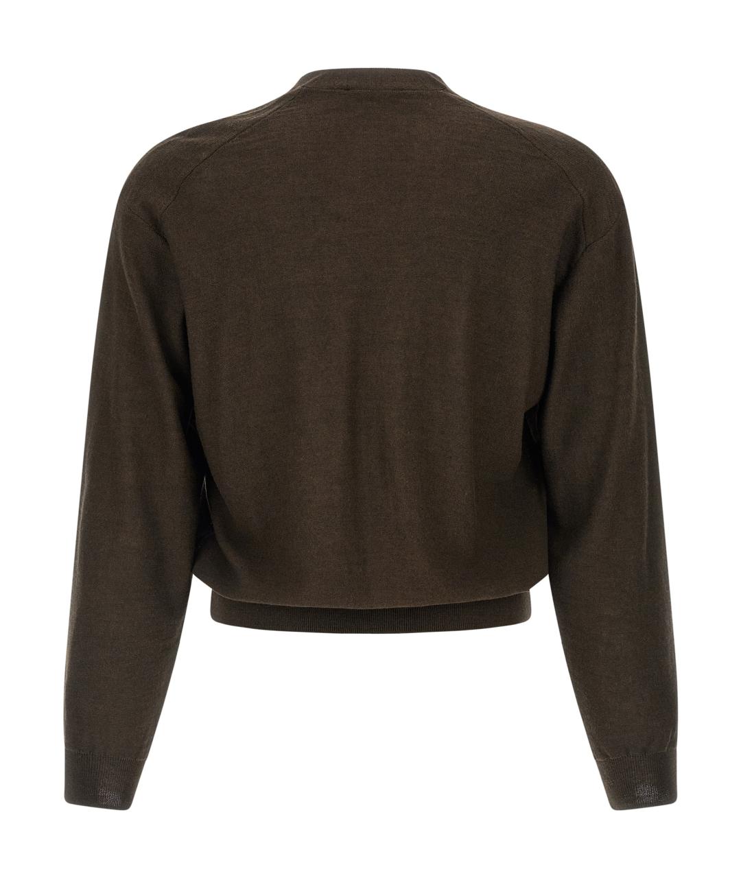 LEMAIRE Коричневый шерстяной кардиган, фото 3