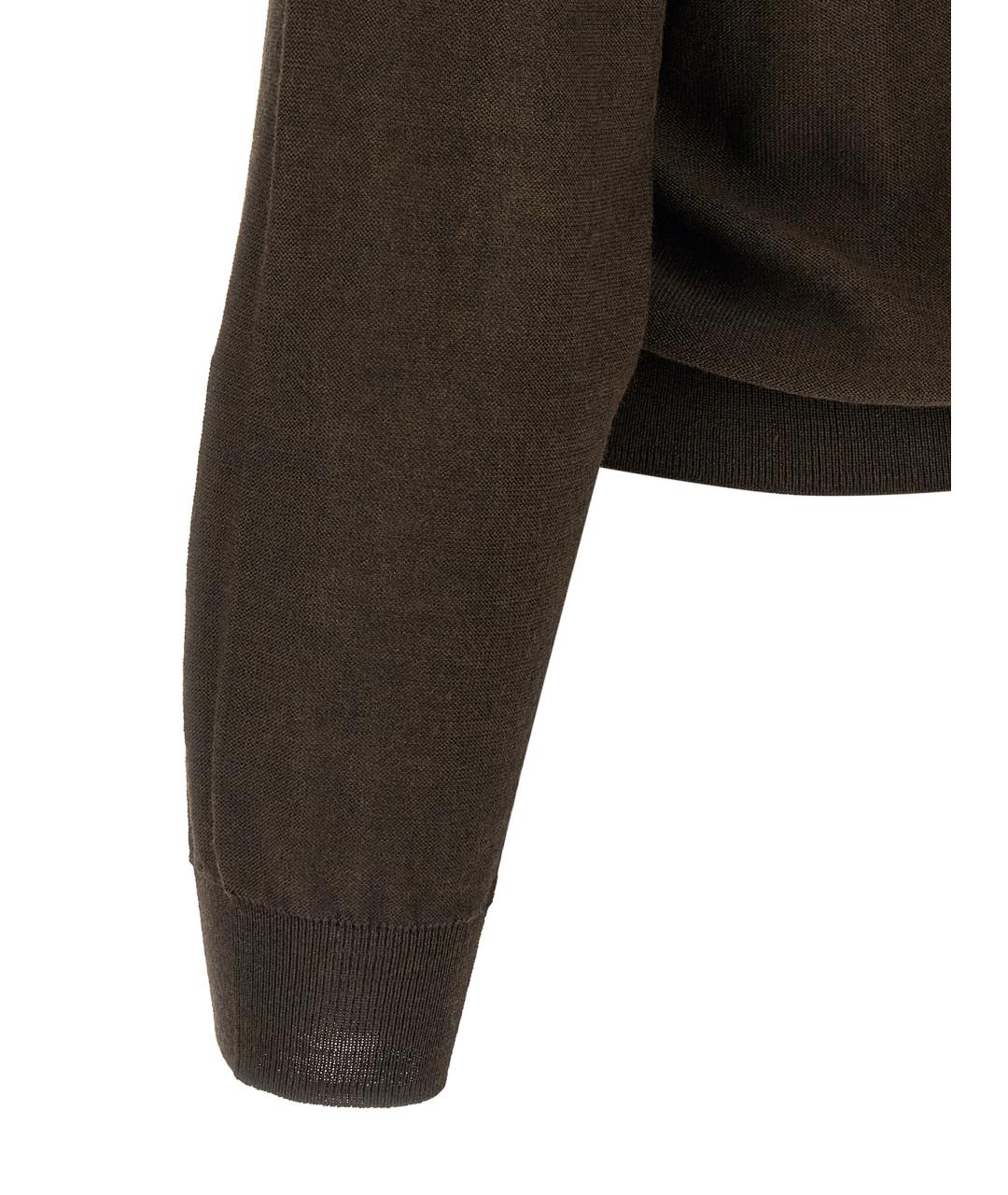 LEMAIRE Коричневый шерстяной кардиган, фото 5