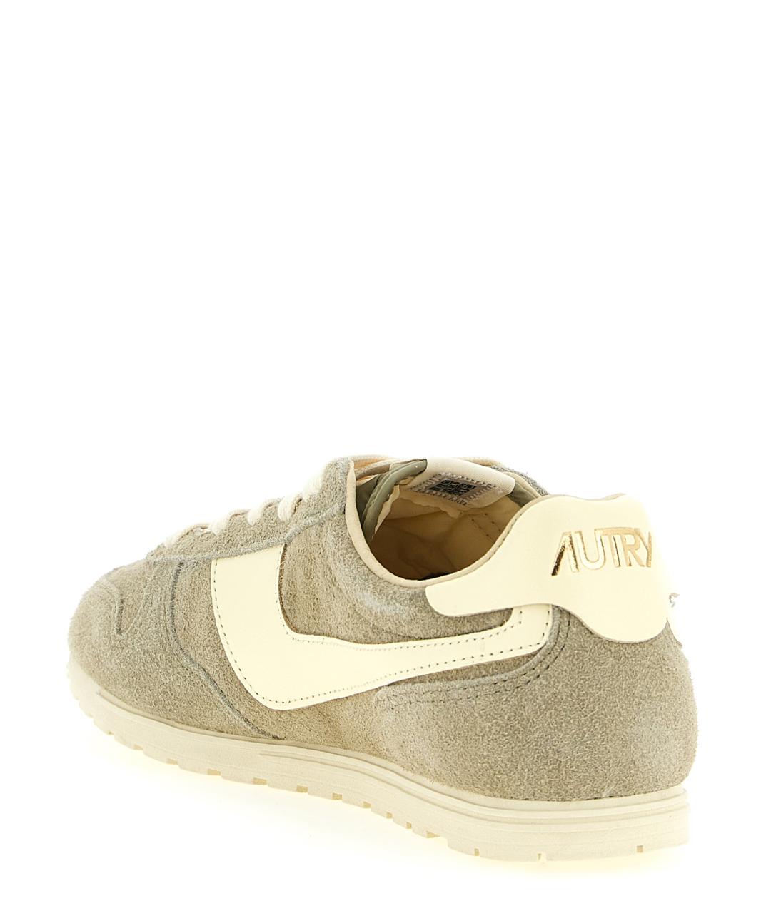 AUTRY Бежевые замшевые низкие кроссовки / кеды, фото 3