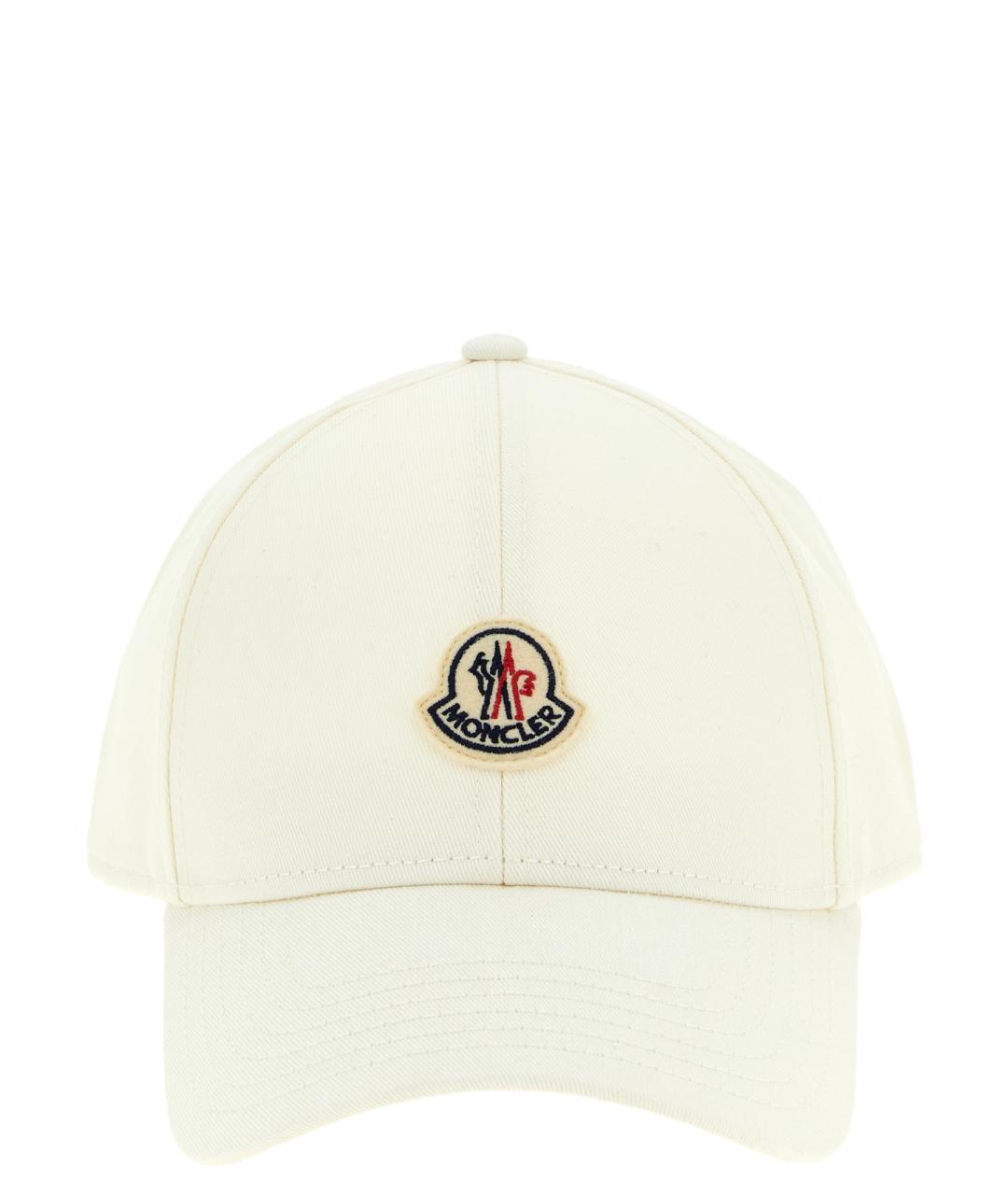 MONCLER Белая хлопковая кепка/бейсболка, фото 1