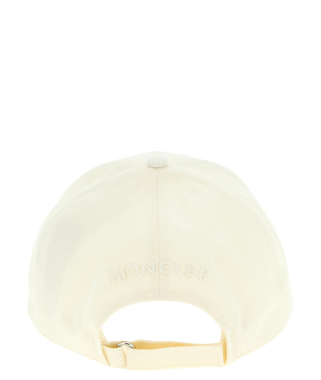 MONCLER Белая хлопковая кепка/бейсболка, фото 3