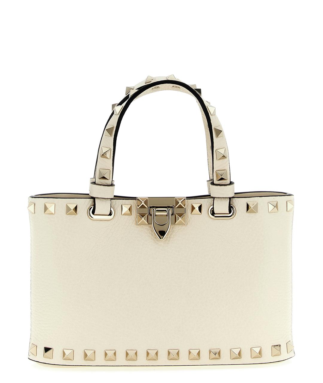 VALENTINO Бежевая кожаная сумка тоут, фото 1