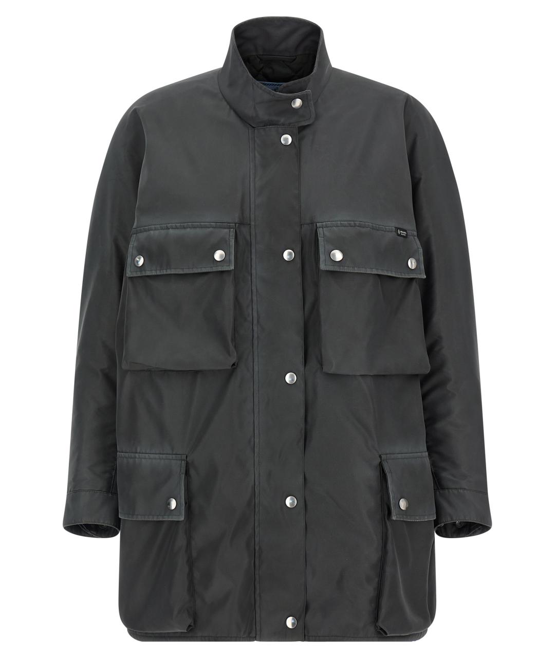 PRADA Серая полиамидовая куртка, фото 1