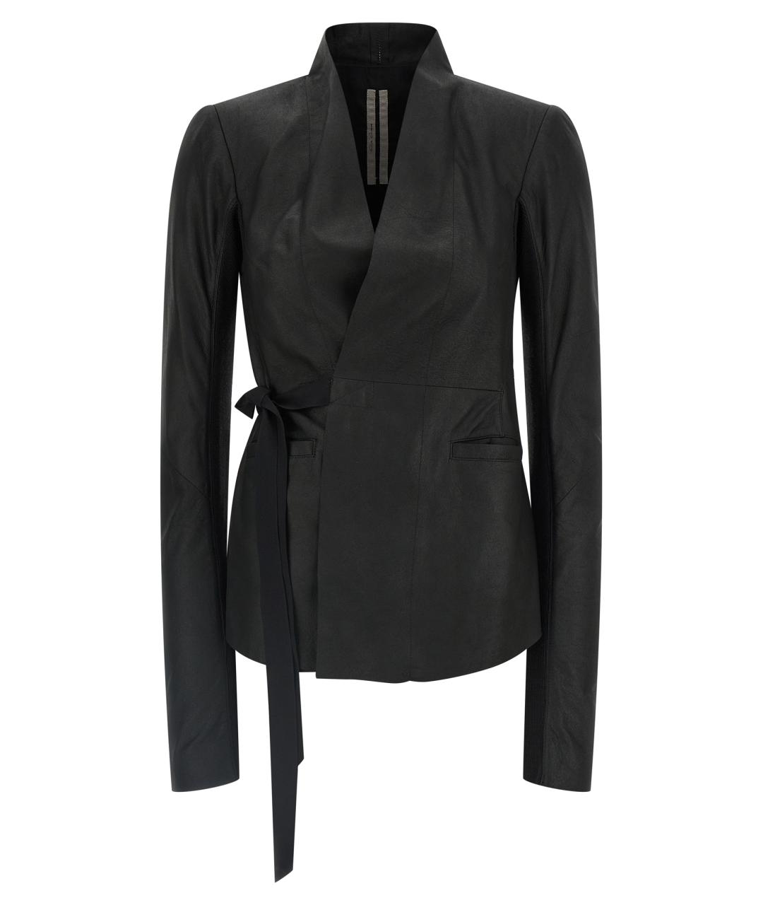 RICK OWENS Черная кожаная куртка, фото 1