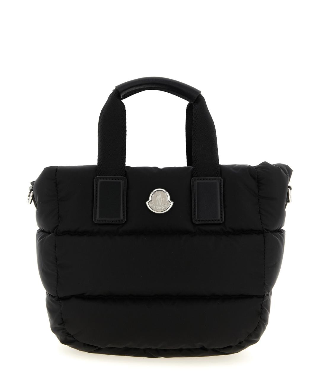 MONCLER Черная синтетическая сумка тоут, фото 1
