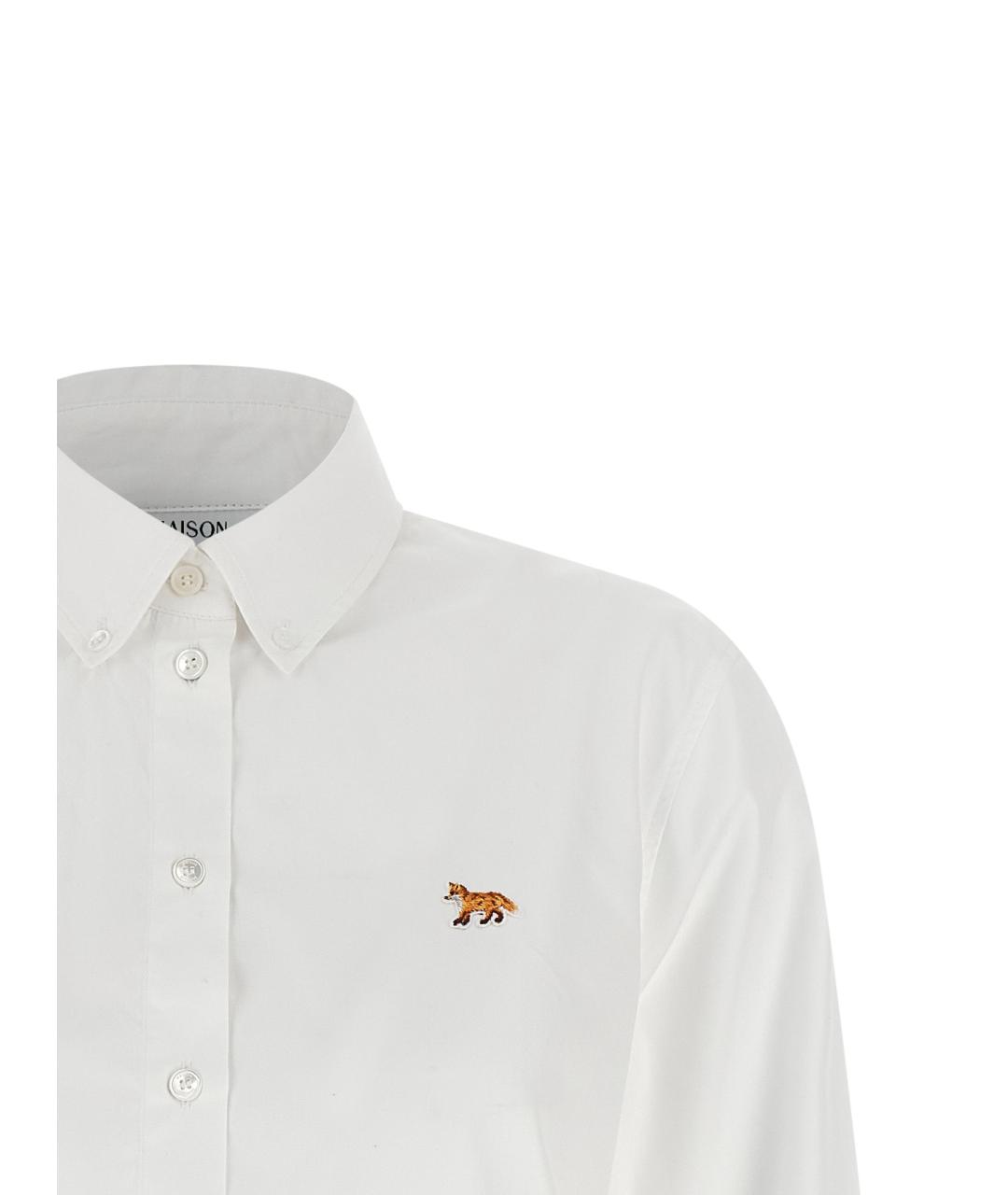 MAISON KITSUNE Белая хлопковая рубашка, фото 3