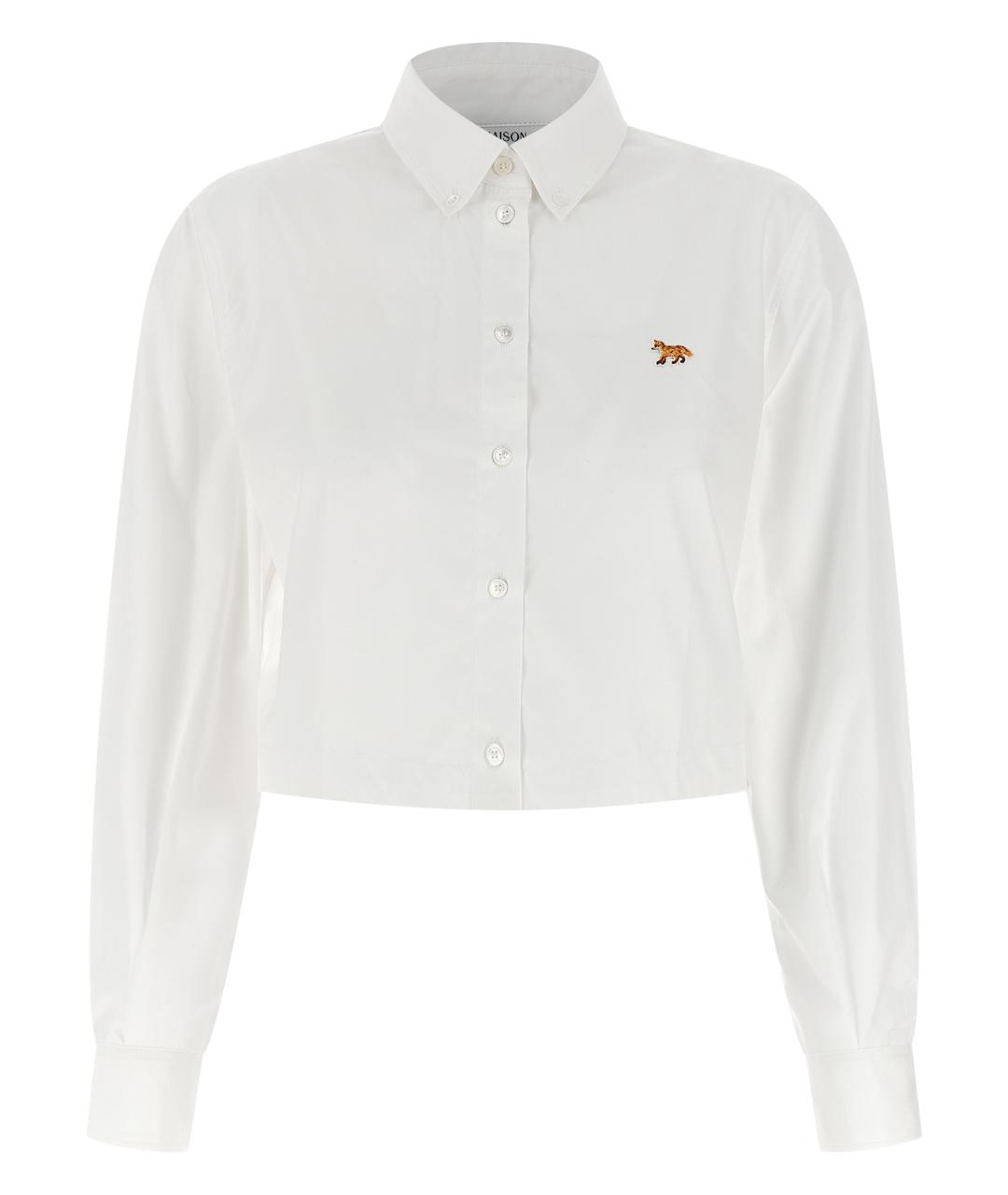 MAISON KITSUNE Белая хлопковая рубашка, фото 1