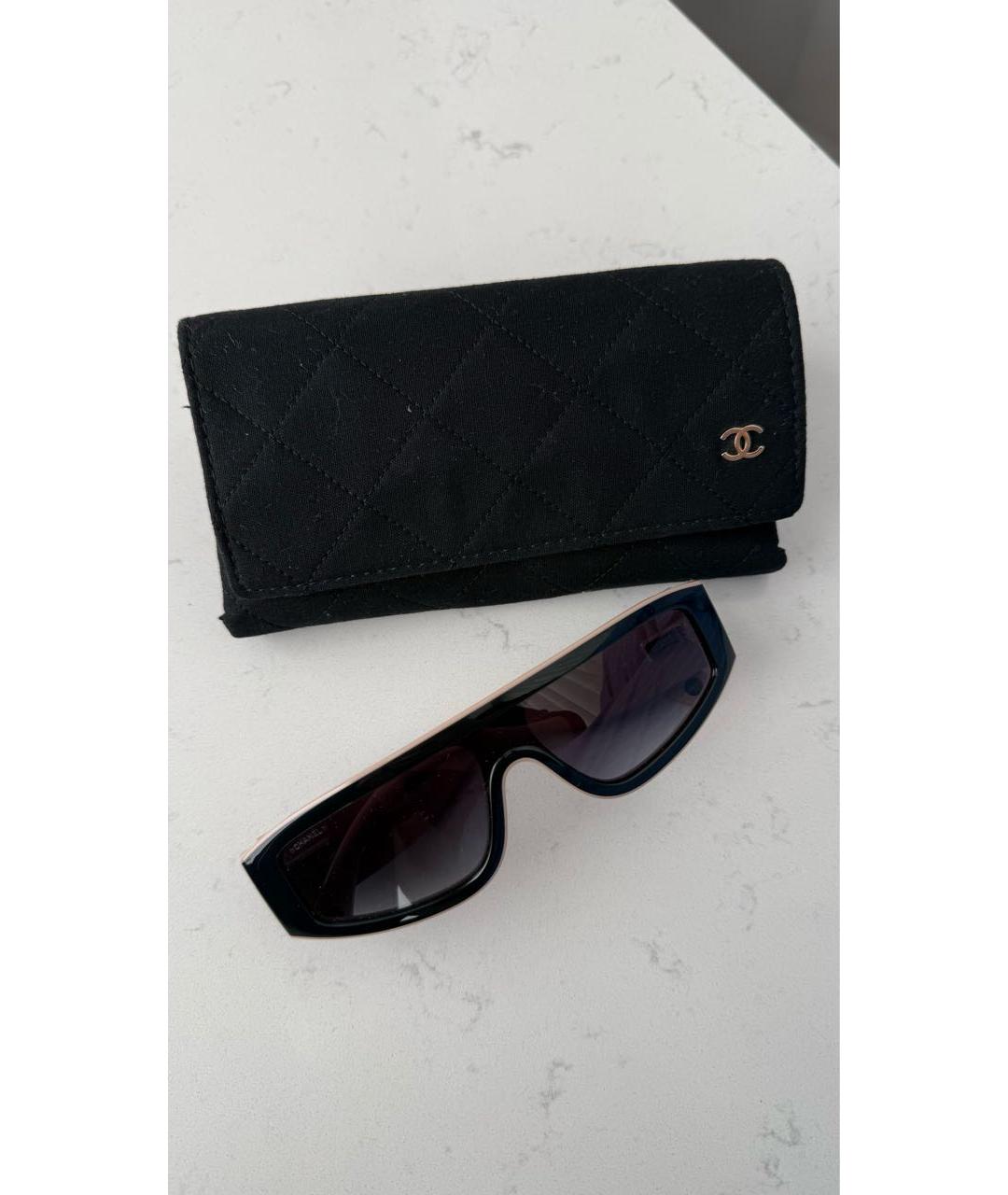 CHANEL Черные пластиковые солнцезащитные очки, фото 5