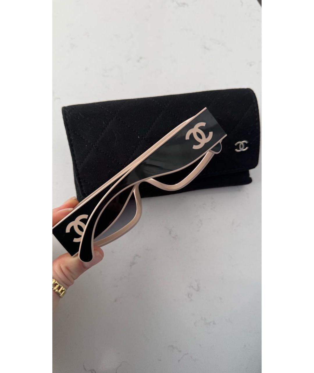 CHANEL Черные пластиковые солнцезащитные очки, фото 3