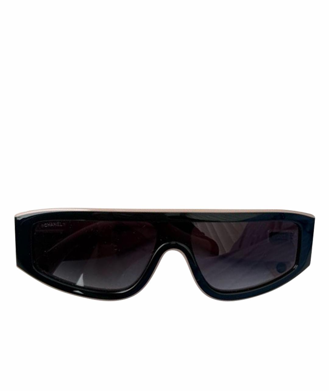 CHANEL Черные пластиковые солнцезащитные очки, фото 1