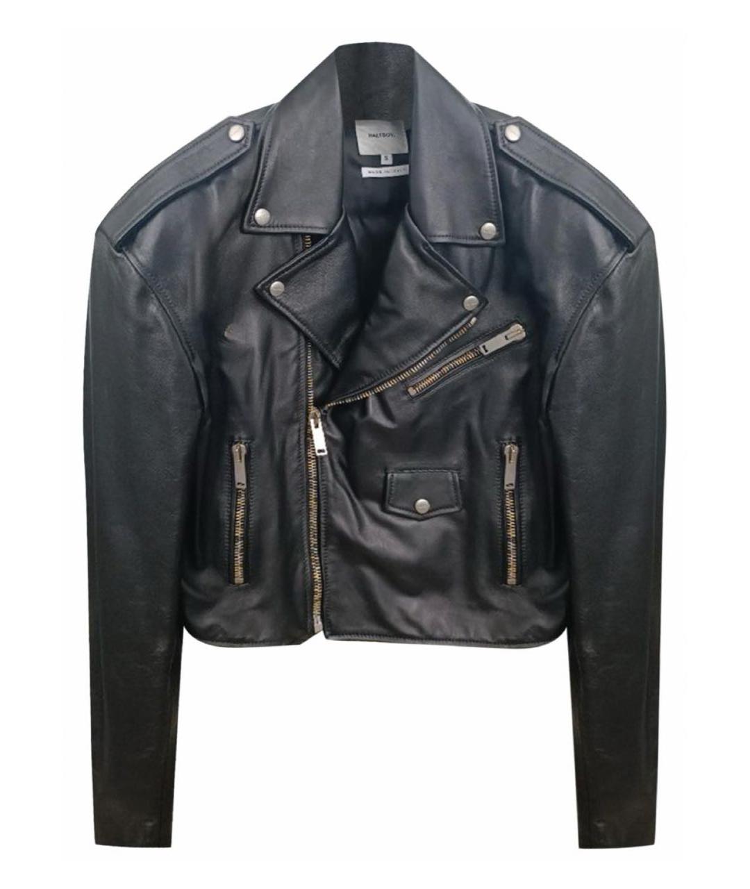 HALFBOY Черная кожаная куртка, фото 6