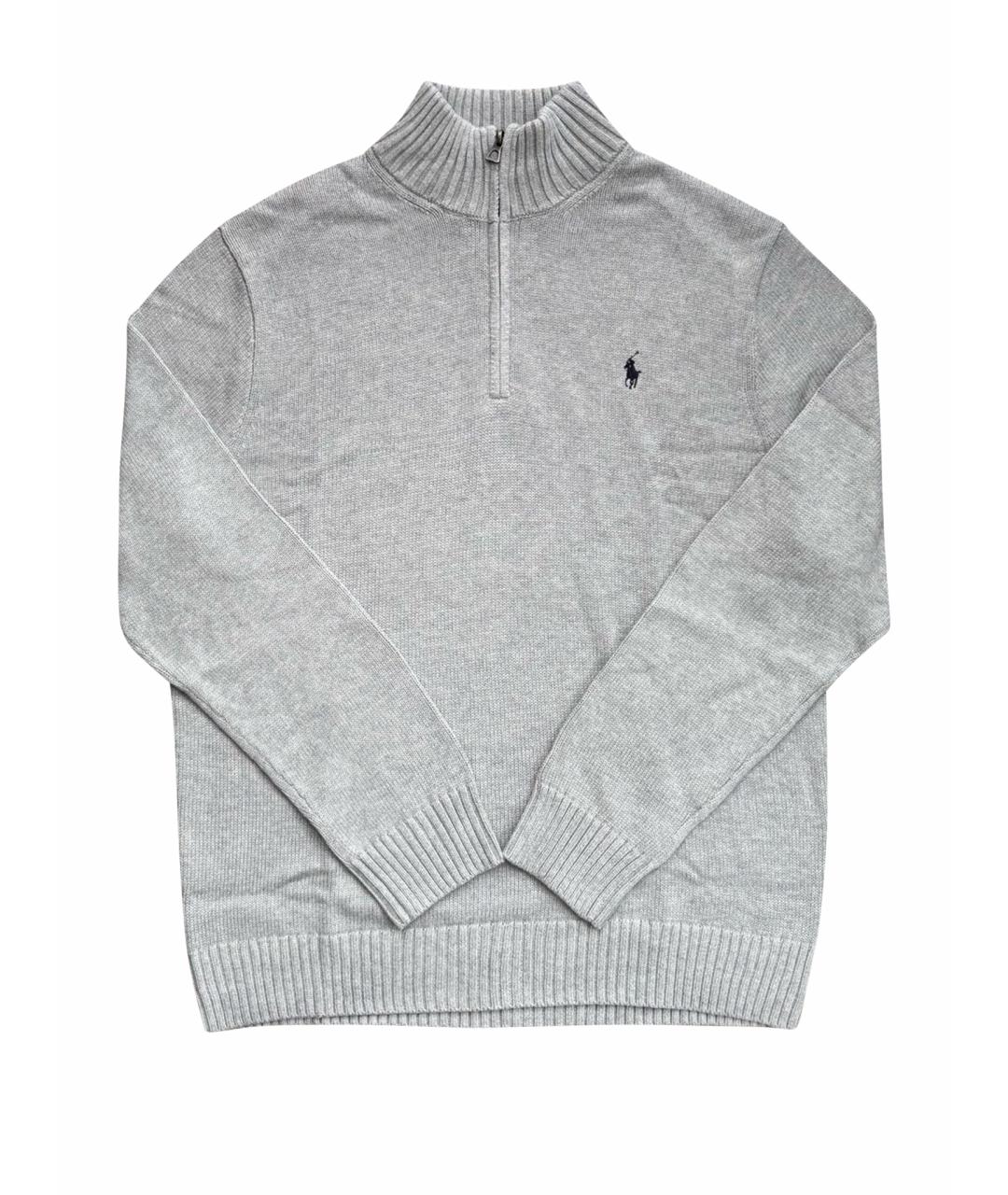 POLO RALPH LAUREN Серый хлопковый джемпер / свитер, фото 1