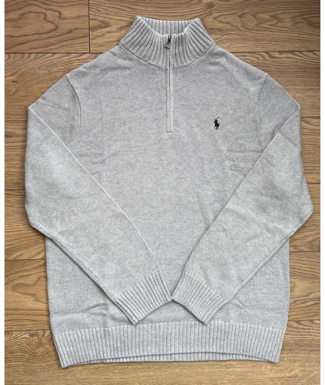 POLO RALPH LAUREN Серый хлопковый джемпер / свитер, фото 6