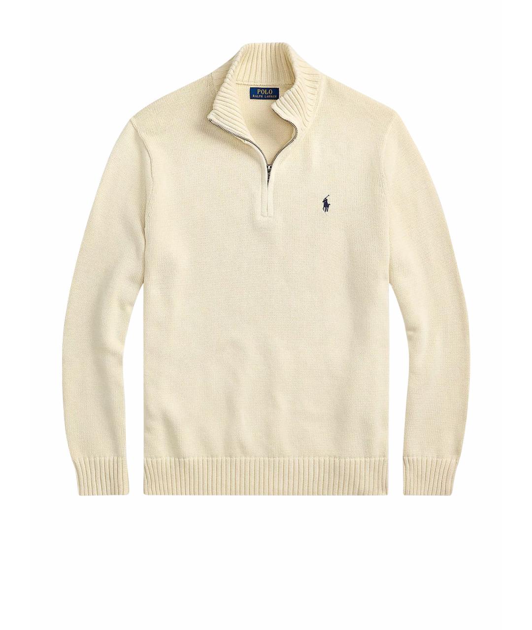 POLO RALPH LAUREN Бежевый хлопковый джемпер / свитер, фото 1