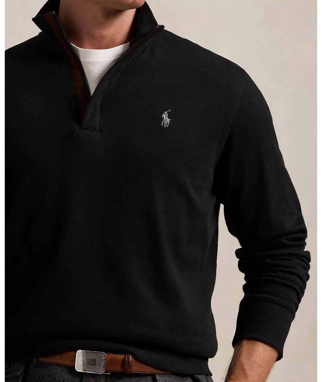 POLO RALPH LAUREN Черный хлопковый джемпер / свитер, фото 3