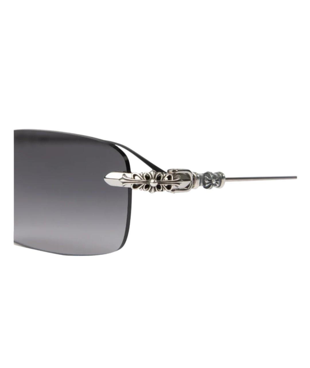 CHROME HEARTS Серебряные металлические солнцезащитные очки, фото 2