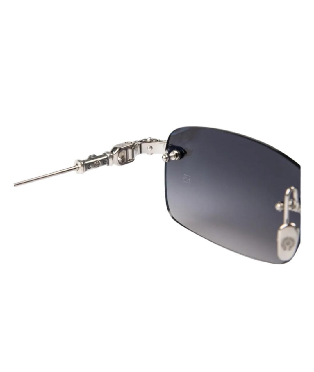 CHROME HEARTS Серебряные металлические солнцезащитные очки, фото 3