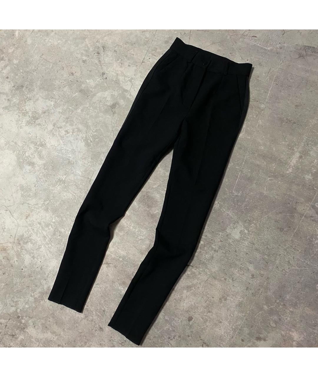 CHANEL Черные вискозные брюки узкие, фото 8