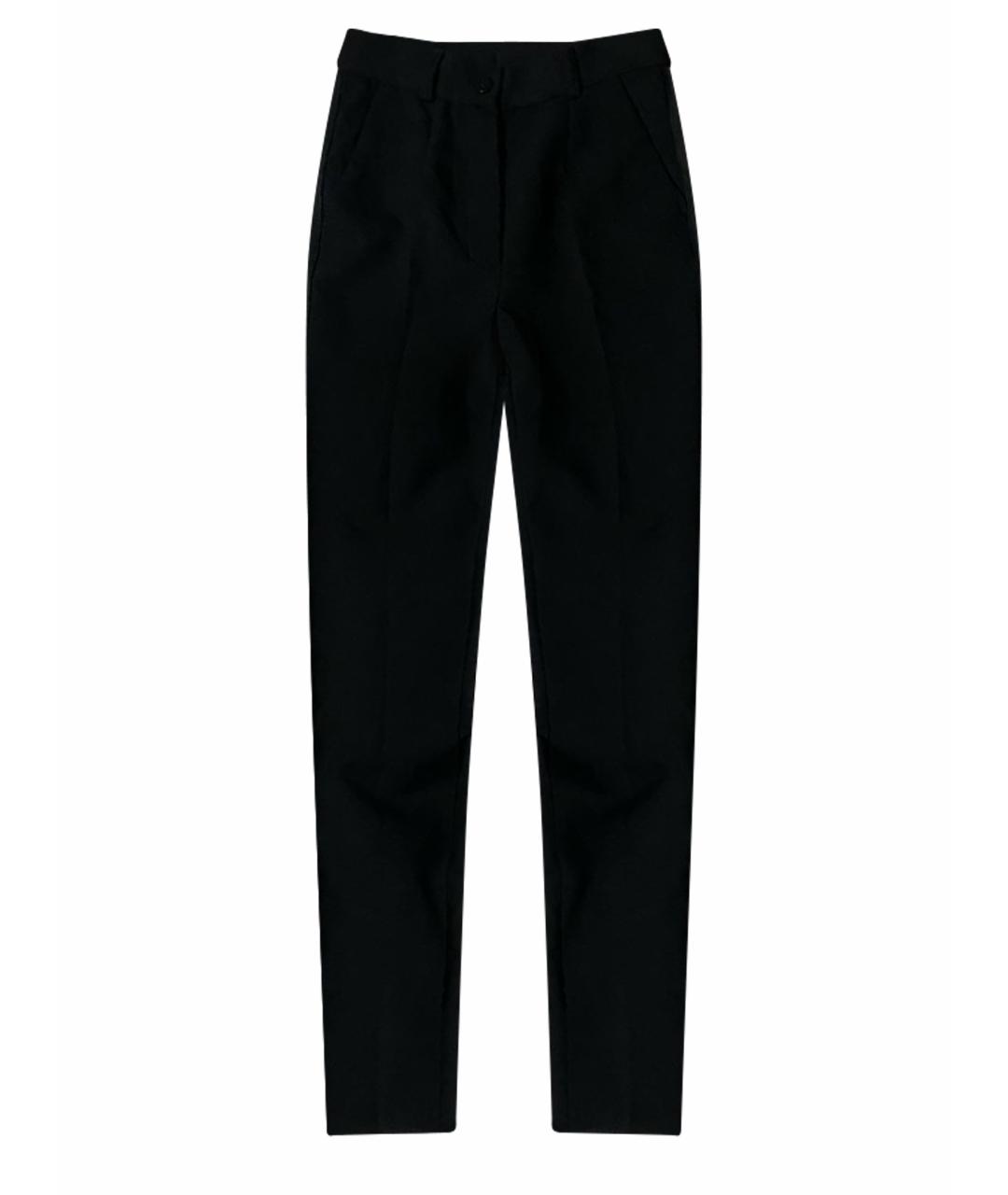 CHANEL Черные вискозные брюки узкие, фото 1