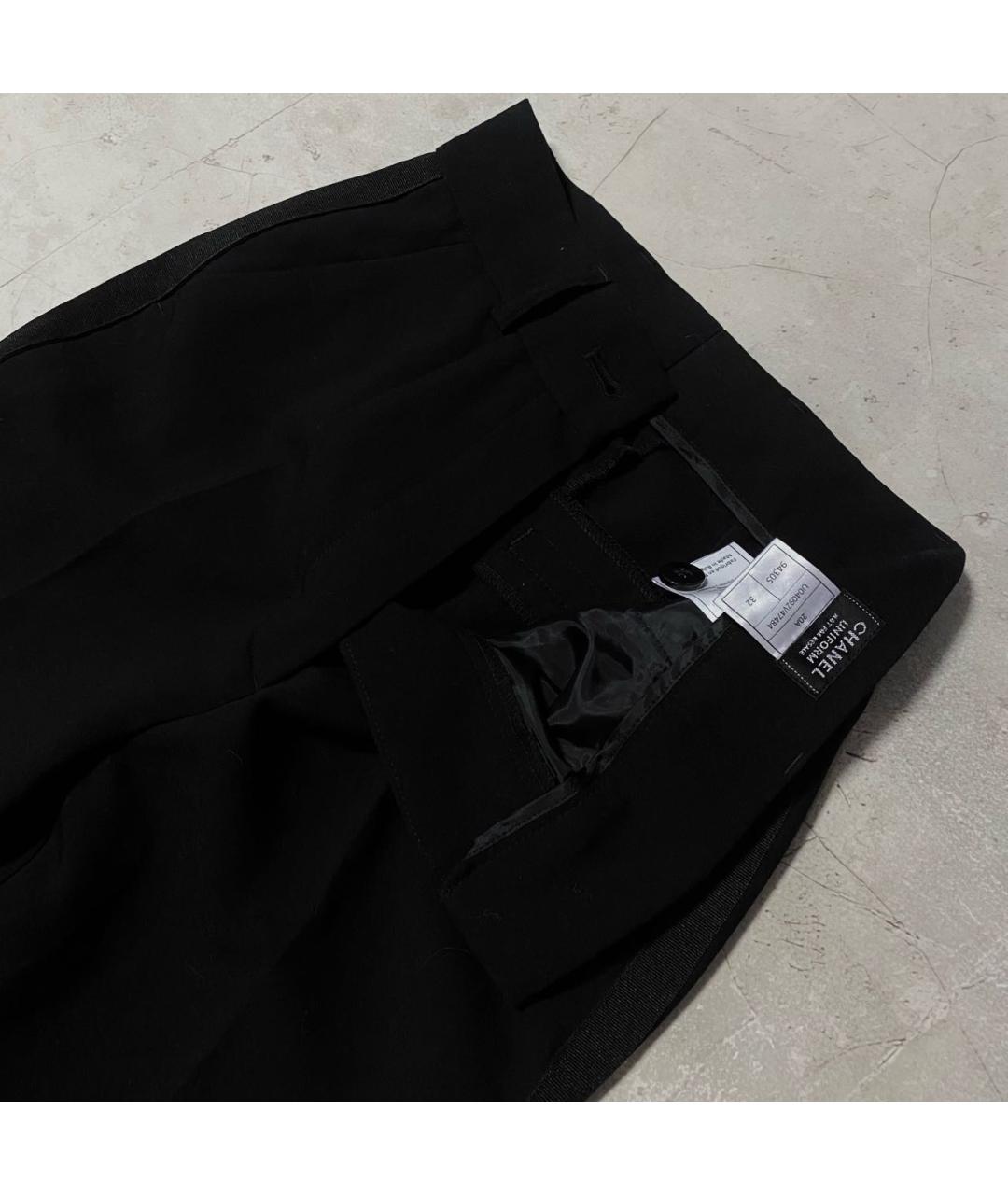 CHANEL Черные вискозные брюки узкие, фото 4