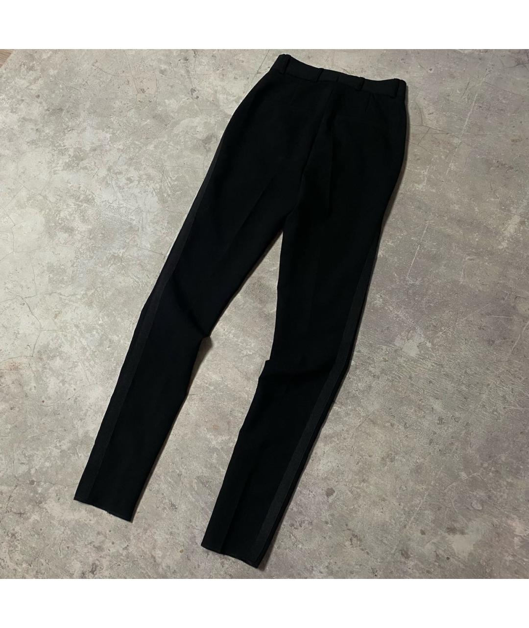 CHANEL Черные вискозные брюки узкие, фото 2