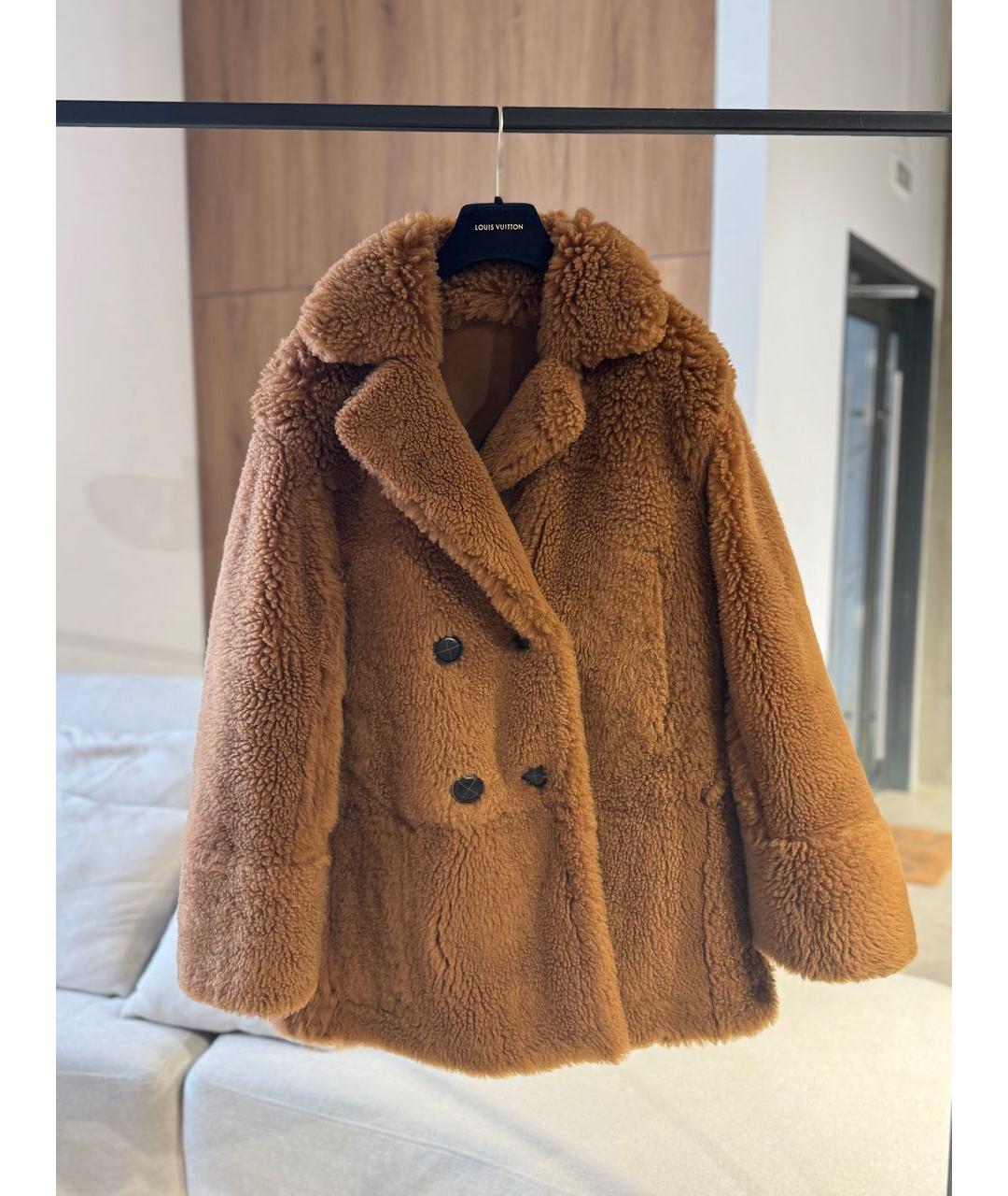 LORO PIANA Оранжевая меховая дубленка, фото 5