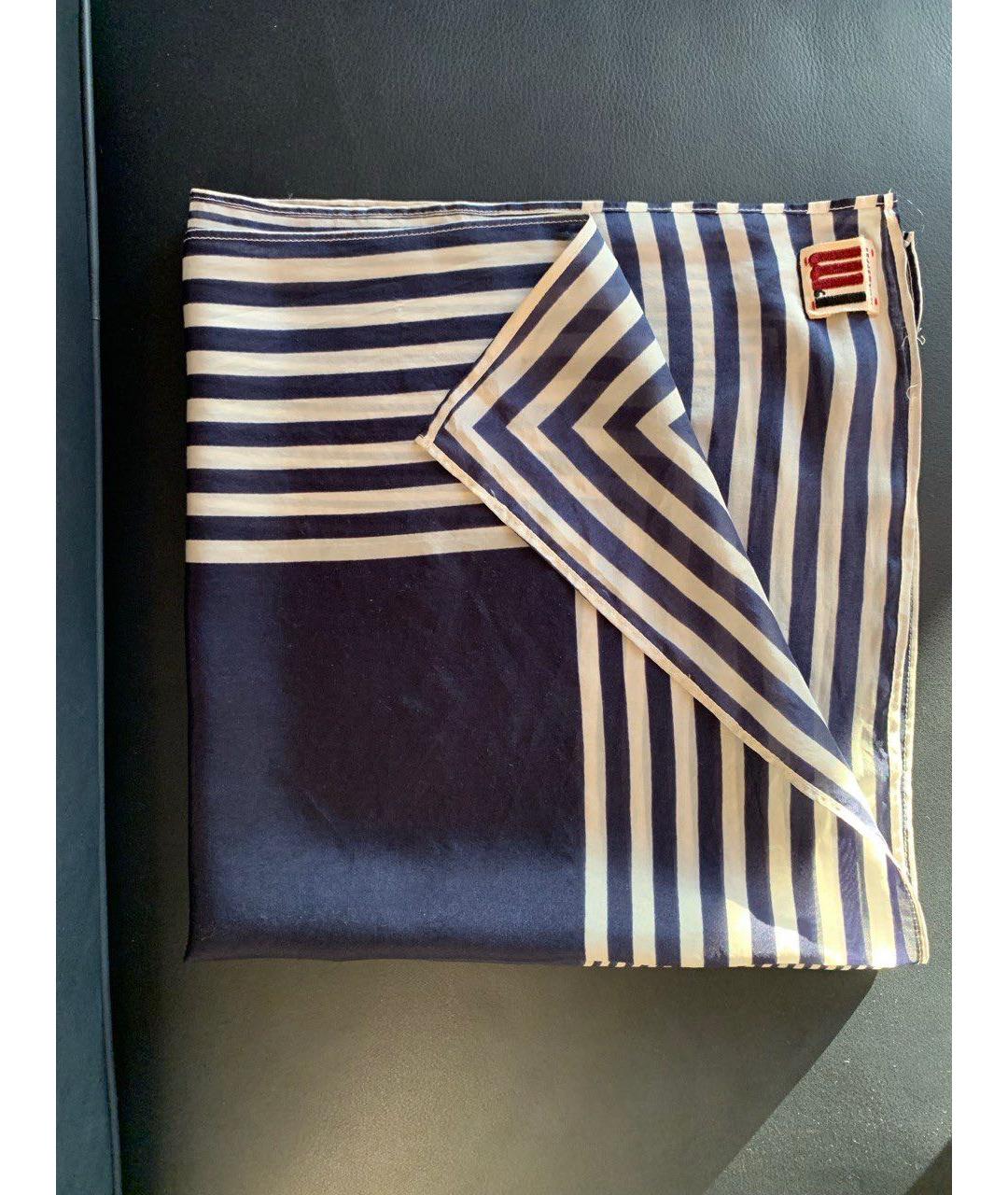 ANTONIO MARRAS Синий шелковый платок, фото 2